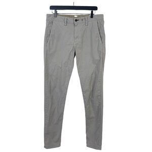 rag & bone Mens 33 Chino Pants Stretch Light Gray Drizzle Slim Leg